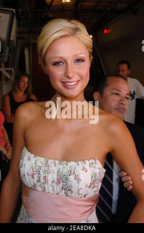 Paris Hilton leaves ABC's studio after her guest appearance on the Regis and Kelly show for her TV show -The simple life 2-, in New York, NY, USA - June 15, 2004. (pictured: Paris Hilton) Photo by Antoine Cau/Abaca Stock Photo