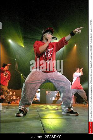 US singer Billy Crawford performs live on stage during NRJ Master Mix Live in Marseille-France on June 16, 2004. Photo by Gerald Holubowicz/ABACA. Stock Photo