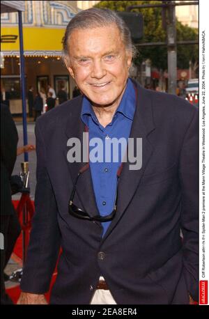 Cliff Robertson attends the Spider-Man 2 premiere at the Mann Village Theatre in Westwood. Los Angeles, June 22, 2004. Photo by Lionel Hahn/ABACA. Stock Photo