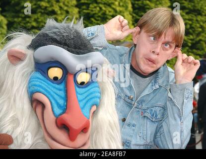 Claude Francois Junior attends the French premiere of the musical -King's lion -at Eurodisney Resort at Marne La Vallee-France on June 26, 2004. Photo by Bruno Klein/ABACA. Stock Photo