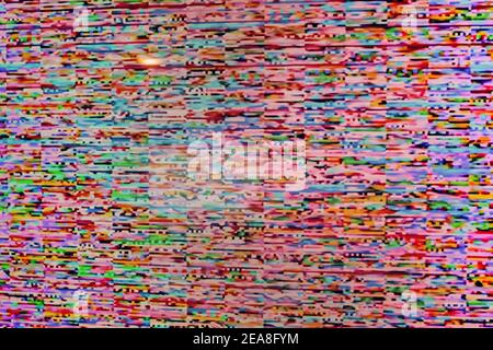 Tv weak signal - photo taken from color tv screen (3:2 aspect ratio) Stock Photo