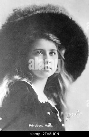 Photograph shows Queen Marie of Yugoslavia who married King Alexander I of Yugoslavia in Belgrade on June 8th, 1922.  Circa 1920 - 1925 Stock Photo