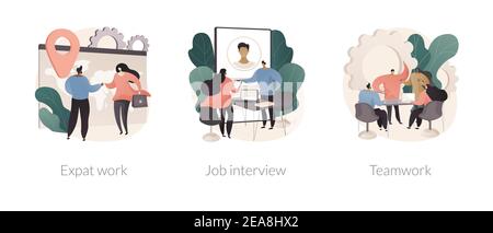 Hiring employees abstract concept vector illustrations. Stock Vector