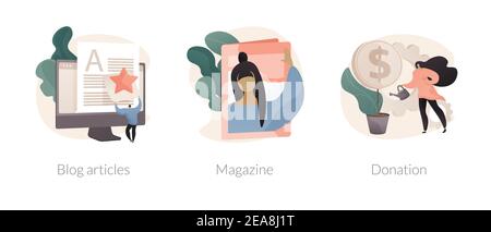 Website tabs abstract concept vector illustrations. Stock Vector