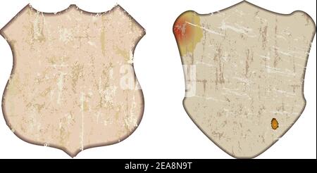 grunge blank vintage route signs or picture frame, free copy space, vector illustration Stock Vector