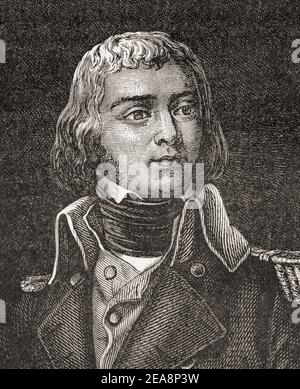 Étienne Jacques Joseph Alexandre MacDonald, 1st Duke of Taranto, 1765 – 1840.  Marshal of the Empire and military leader during the French Revolutionary and Napoleonic Wars. Stock Photo