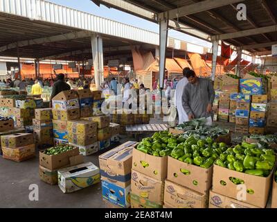 Vegetable market in Jeddah, Saudi Arabia, Oct 2019 Stock Photo