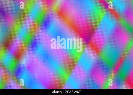 90-s style. Creative illustration in halftone style with pink and blue gradient. Abstract colorful geometric background. Pattern for wallpaper, web Stock Vector