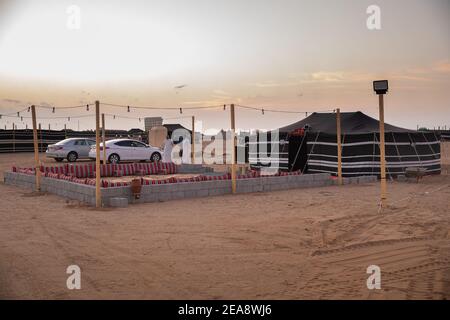 Arabian tent (majlis) for family gathering or Parties jeddah, Saudi Arabia, 2021 Stock Photo