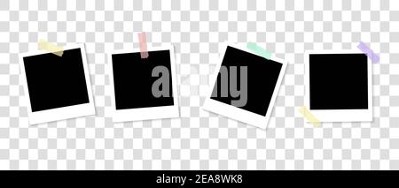 Photo Frame Collection. Polaroid photo frame set. Stock Vector