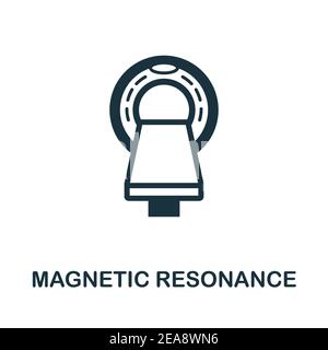 Magnetic Resonance icon. Simple element from medical services collection. Filled monochrome Magnetic Resonance icon for templates, infographics and Stock Vector