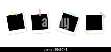 Photo Frame Collection. Polaroid photo frame set. Stock Vector