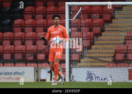 Shamal George of Colchester United - Leyton Orient v Colchester United, Sky Bet League Two, The Breyer Group Stadium, London, UK - 6th February 2021  Editorial Use Only - DataCo restrictions apply Stock Photo