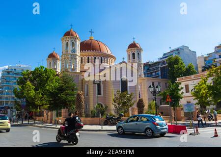 The Metropolis of Thessaloniki (Ιερά Μητρόπολις Θεσσαλονίκης) is Greek Orthodox metropolitan see based in city of Thessaloniki in Central Macedonia Stock Photo