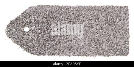 Seamy side of grey leather swatch isolated on white background Stock Photo