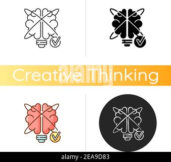 Creative problem solving icon Stock Vector