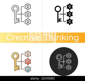 Breaking down problems icon Stock Vector