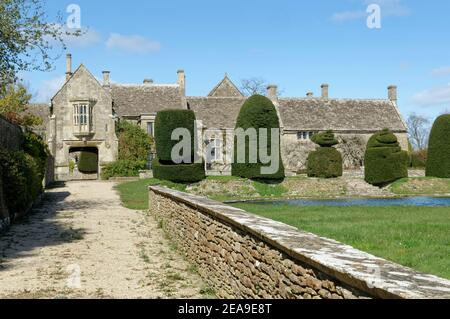 South Wraxall Manor, a 15th century country house, near Bradford on Avon, Wiltshire, UK, March 2020. Stock Photo