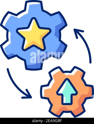 Mentorship RGB color icon Stock Vector