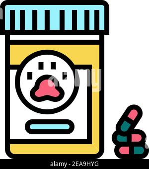 sedative medications for pets color icon vector illustration Stock Vector