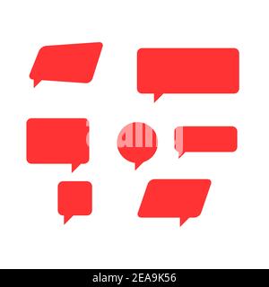 Modern speech set of bubbles isolated on white background . Stock Vector