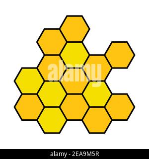 Honeycomb icon isolated on white background. Sweet nature symbol. Food texture . Stock Vector