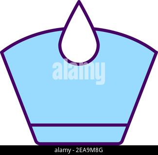 Disposable coffee filter RGB color icon Stock Vector