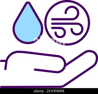 Water quality protection RGB color icon Stock Vector
