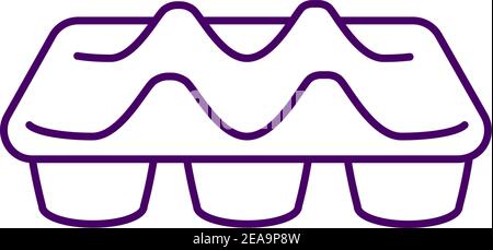 Egg carton RGB color icon Stock Vector