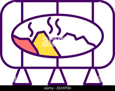 In-vessel composting RGB color icon Stock Vector