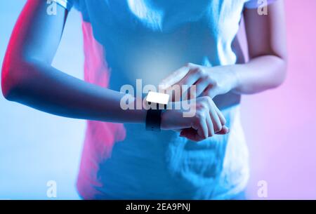 Messages from social networks, modern gadget signal modern app for device Stock Photo