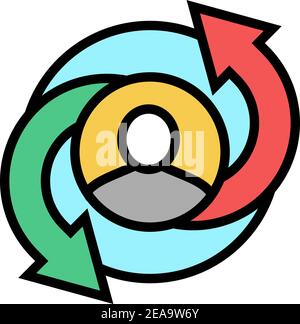 human skills converter color icon vector illustration Stock Vector