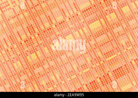 Pop art colorful comics book magazine cover. Polka dots orange and white background. Cartoon funny retro pattern mock up. Vector halftone illustration Stock Vector