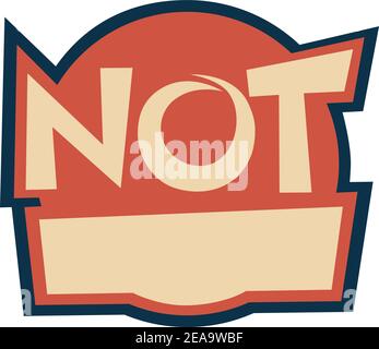 denial logo with place for text. red and yellow Stock Vector