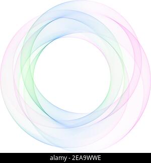 Abstract swirl energy circle Multicolored element design wave Stock Vector
