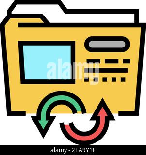 files converter color icon vector illustration Stock Vector