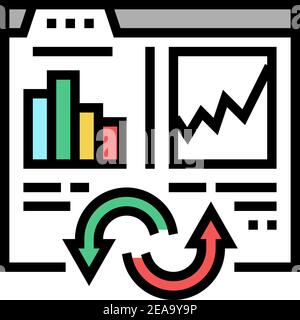 digital value converter color icon vector illustration Stock Vector ...