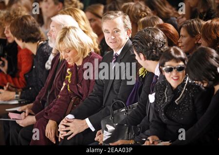 Bernard Arnault and wife Helene Mercier attend the Givenchy Ready-to-Wear Spring-Summer 2006 fashion show in Paris, France, on October 5, 2005. Photo by Nebinger-Orban-Zabulon/ABACAPRESS.COM Stock Photo