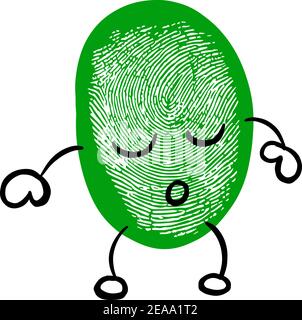 Funny Fingerprint Print Bean Cartoon Graphic by squeebcreative · Creative  Fabrica