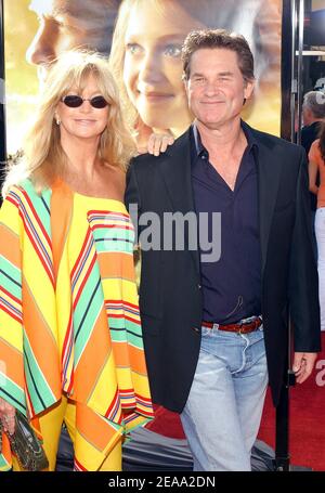 Kurt Russell and Goldie Hawn attend the premiere of DreamWorks Pictures 'Dreamer' at the Mann Village Theatre. Los Angeles, October 9, 2005. Photo by Lionel Hahn/ABACAPRESS.COM Stock Photo