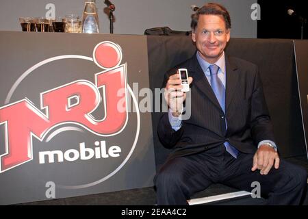 French CEO of NRJ Groupe Jean Paul Baudecroux attends the launching Press conference of NRJ Mobile (the 4th French Mobile Network in partnership with SFR) at the 'Palais de Tokyo' in Paris, France on october 17, 2005. Photo by Benoit Pinguet/ABACAPRESS.COM Stock Photo
