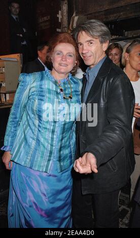 French actress and cast member Marie-Christine Barrault and french actor Roger Mirmont attend the premiere of the play 'Opening Night' with Marie-Christine Barrault and directed by Jean-Paul Bazziconi at the theatre de la Porte Saint-Martin in Paris on October 17, 2005. Photo by Bruno Klein/ABACAPRESS.COM. Stock Photo