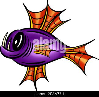 Colour Cartoon Anglerfish Fish Outline Illustration Vector Stock Vector Image & Art - Alamy Colour Cartoon Anglerfish Fish Outline Illustration Vector Stock Vector Image & Art - Alamy