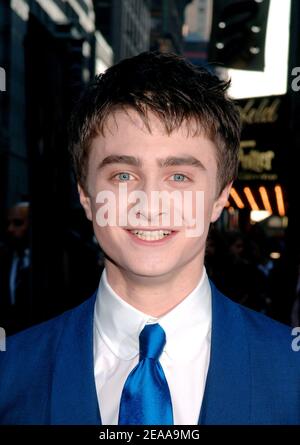 Actor and cast member Daniel Radcliffe arrives at the U.S. premiere of 'Harry Potter and the Goblet of Fire' held at the Ziegfeld theatre in New York, on Saturday November 12, 2005. Photo by Nicolas Khayat/ABACAPRESS.COM Stock Photo