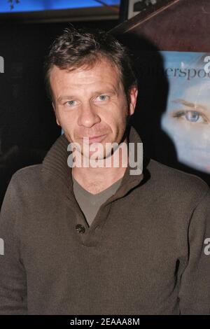 EXCLUSIVE. 'Star academy 5' reality TV show teacher Philippe Lelievre attends the French premiere of 'Just Like Heaven' (French title 'Et si c'etait vrai') at Planet Hollywood restaurant in Paris, France, on November 14, 2005. Photo by Benoit Pinguet/ABACAPRESS.COM Stock Photo