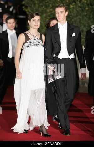 Daughter of Princess Caroline of Monaco Charlotte Casiraghi gave birth to a baby boy she had with actor and comedian Gad Elmaleh at the Princess Grace Hospital in Monaco on Tuesday it was reported on Wednesday December 18. File photo : Pierre and Charlotte arrives at a representation of Rossini's opera 'Le Voyage a Reims' as part of the enthronement ceremonies of HRH Prince Albert II of Monaco, in Monaco on November 19, 2005. Photo by Orban/Nebinger/ABACAPRESS.COM Stock Photo
