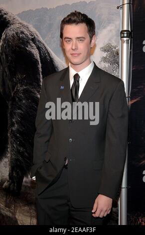 American actor and cast member Colin Hanks (Tom Hanks son) poses for pictures as he arrives at the 'King Kong' World Premiere held at the Loews E-Walk and AMC Empire theatre, off Times Square, in New York, on Monday December 5, 2005. Photo by Nicolas Khayat/ABACAPRESS.COM Stock Photo