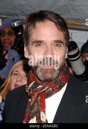 British actor and cast member Jeremy Irons arrives at the 'Casanova' special screening held at the Loews Lincoln Square theatre in New York, on Sunday December 11, 2005. Photo by Nicolas Khayat/ABACAPRESS.COM Stock Photo