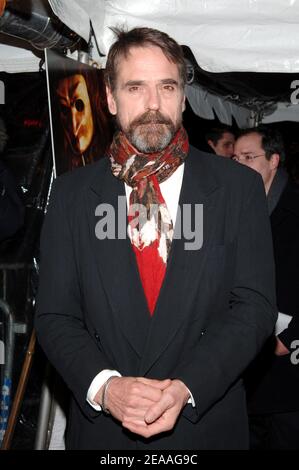 British actor and cast member Jeremy Irons arrives at the 'Casanova' special screening held at the Loews Lincoln Square theatre in New York, on Sunday December 11, 2005. Photo by Nicolas Khayat/ABACAPRESS.COM Stock Photo