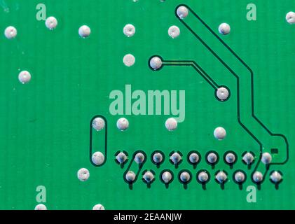 Close up image of a circuit board Stock Photo
